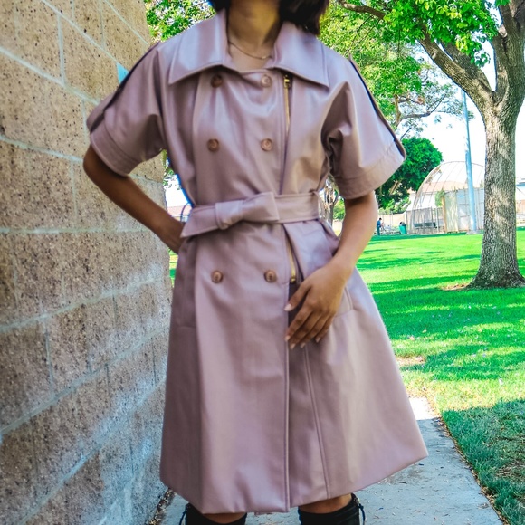 Allen Schwartz Laney Vegan Patent Leather Coat - Picture 2 of 4